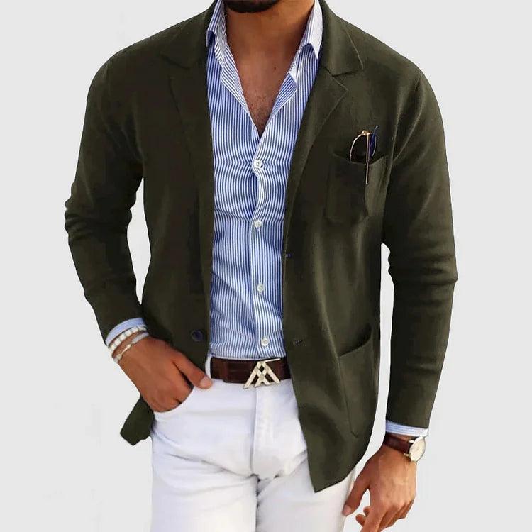 Slim Fit Knit Blazer for Men – Stylish & Comfortable Design 5
