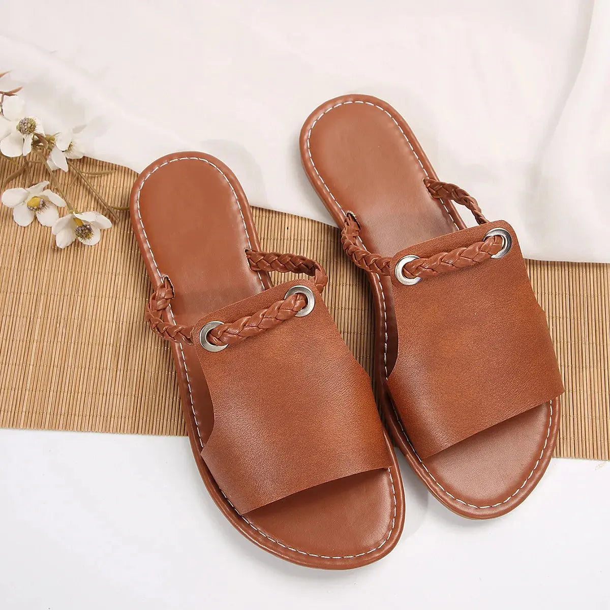 Women's Sandals | Square Toe & Braided Strap