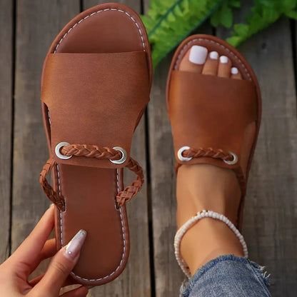Women's Sandals | Square Toe & Braided Strap