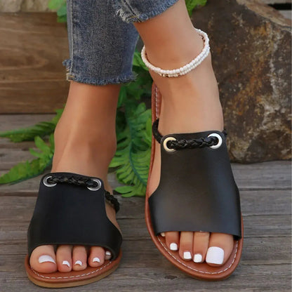 Women's Sandals | Square Toe & Braided Strap