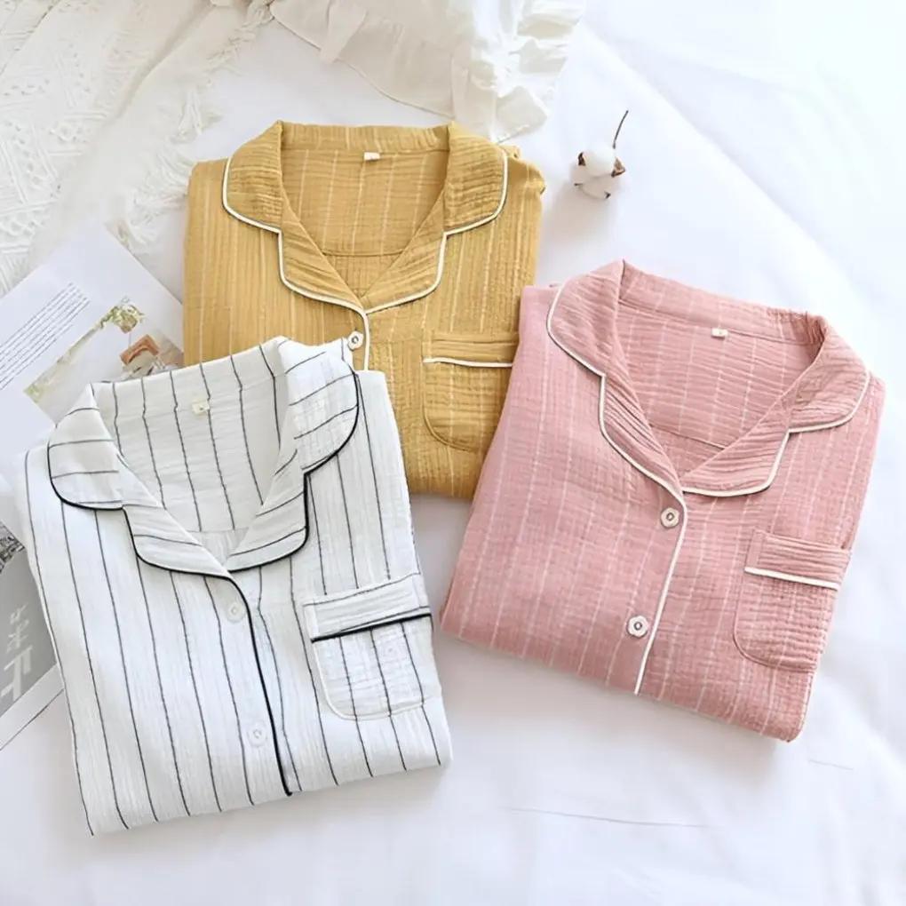 Striped Cotton Nightgown for Women – Cool & Comfortable Plus Size Option 1