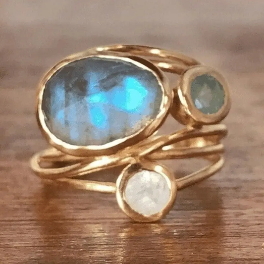 Stunning Blue Moonstone Statement Ring for Every Occasion