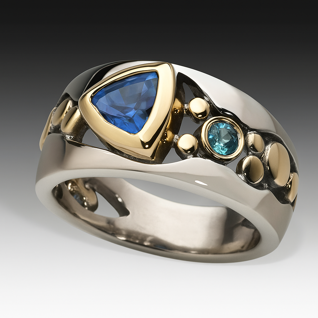 Stunning Retro Blue Gemstone Ring for Special Occasions