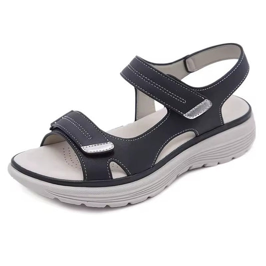 Stylish Women’s Platform Sandals with Velcro Ankle Strap for Summer Events