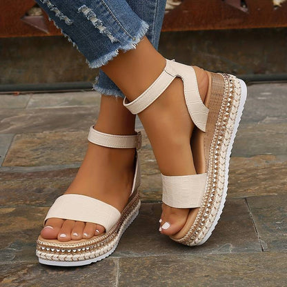 Stylish Women's Summer Platform Sandals with Ankle Strap