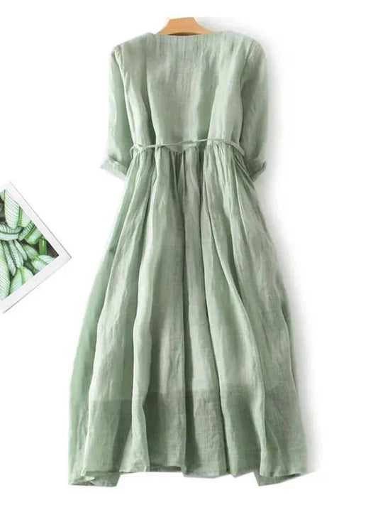 Women's Summer Midi Dress | Airy Linen & Flattering Fit