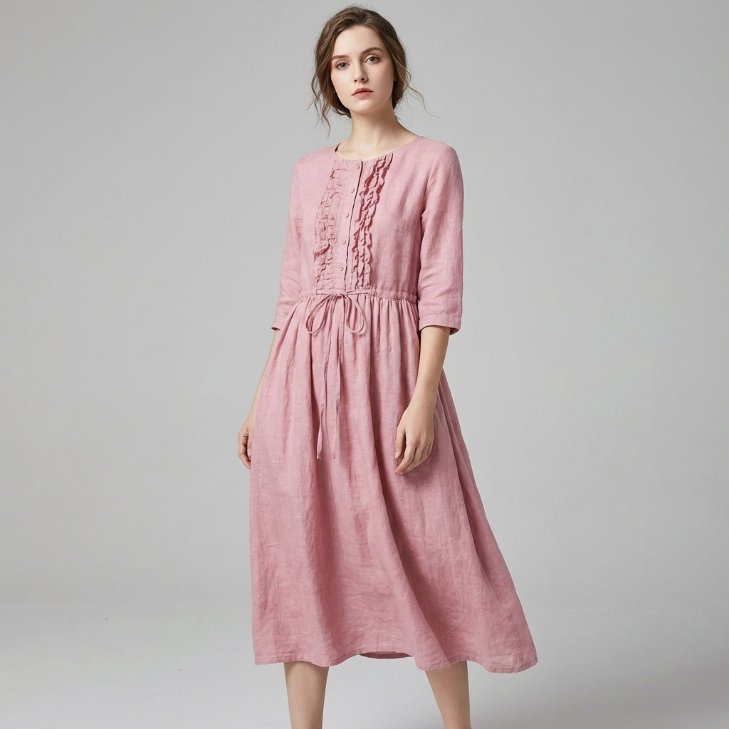 Women's Summer Midi Dress | Airy Linen & Flattering Fit
