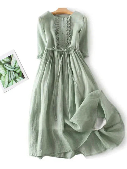 Women's Summer Midi Dress | Airy Linen & Flattering Fit