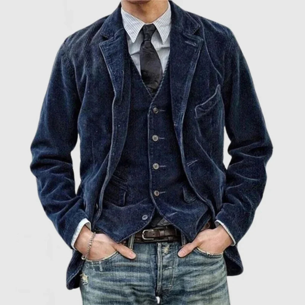 Stylish Vintage Blazer and Vest Set 0