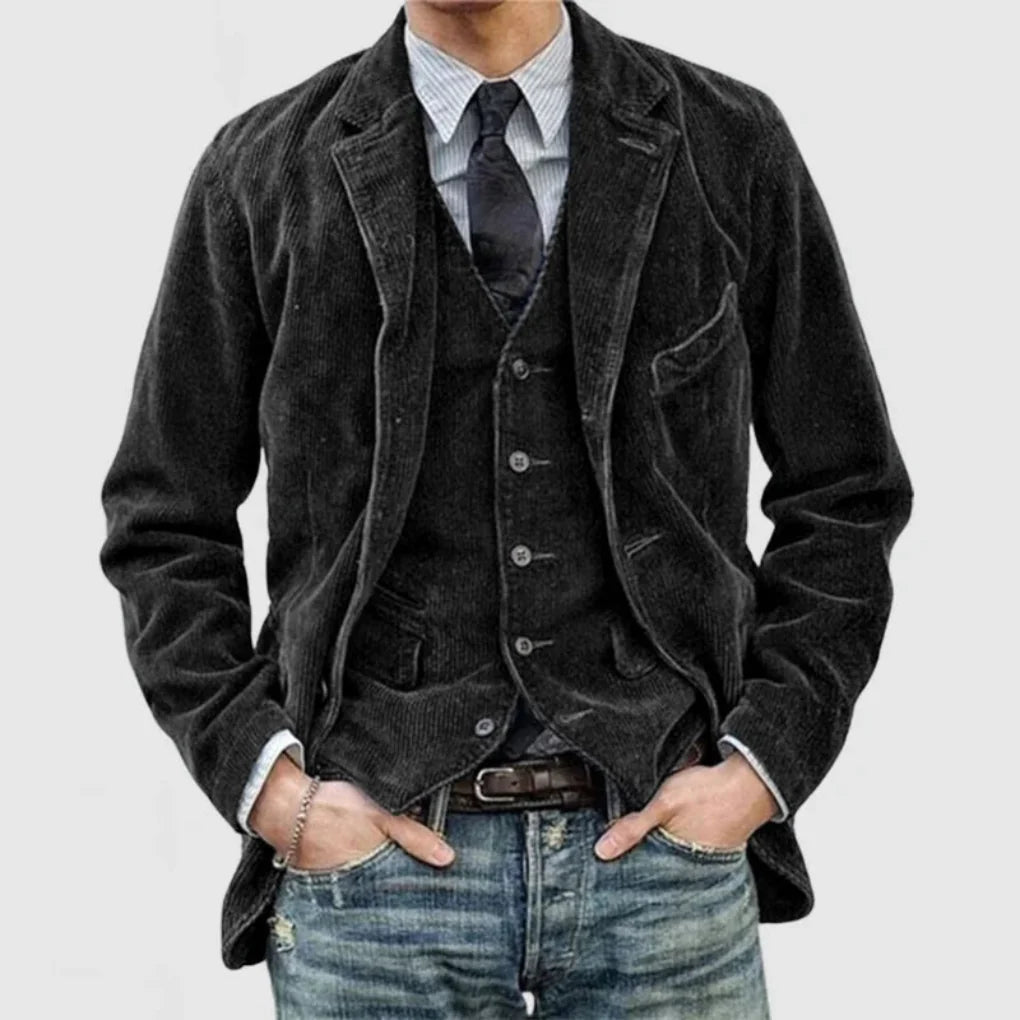 Stylish Vintage Blazer and Vest Set 1