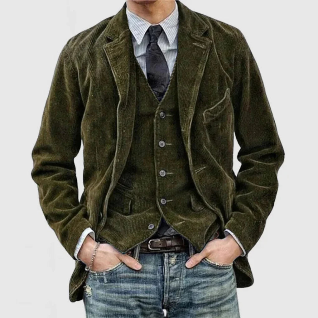 Stylish Vintage Blazer and Vest Set 2