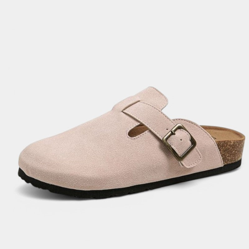 Suede Clogs with Adjustable Strap for Everyday Wear