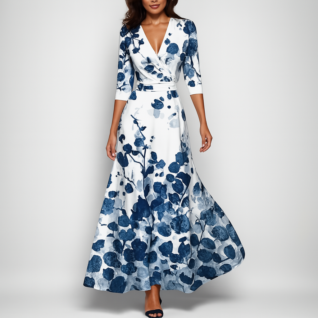 Summer-Ready Bohemian V-Neck Maxi Dress 1