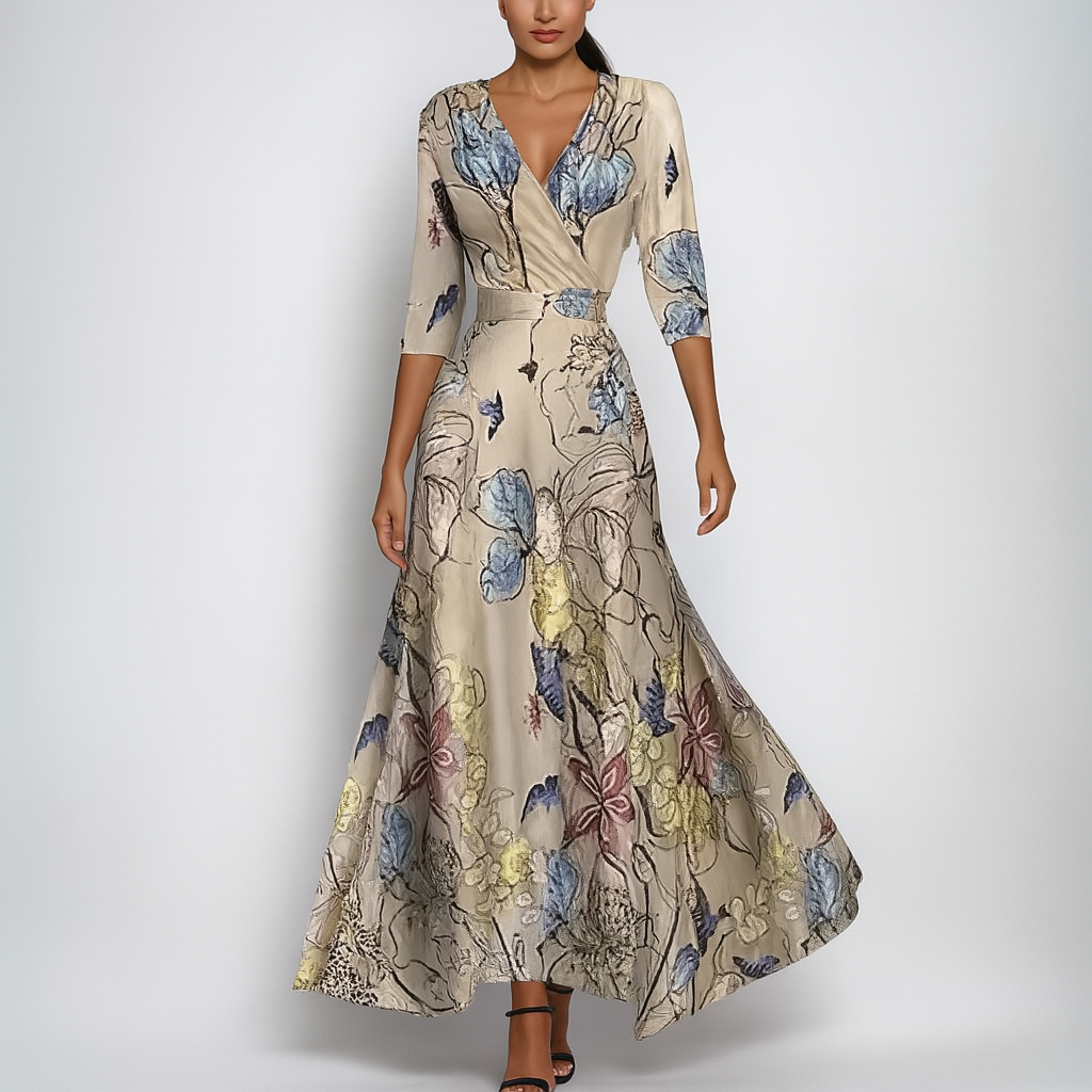 Summer-Ready Bohemian V-Neck Maxi Dress 2