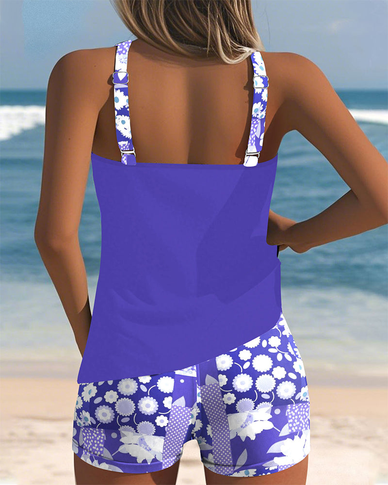 Swim Set Women's | Floral Tankini & Sporty Two-Piece Swimwear