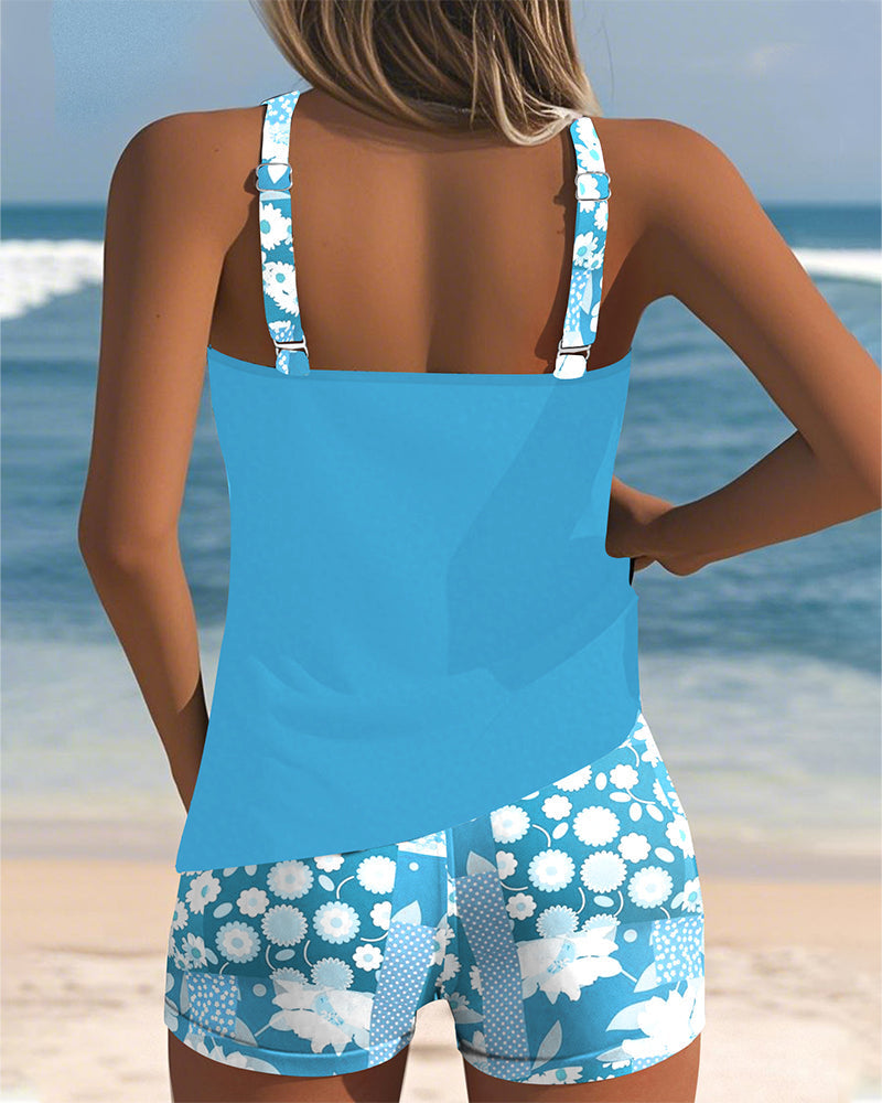 Swim Set Women's | Floral Tankini & Sporty Two-Piece Swimwear