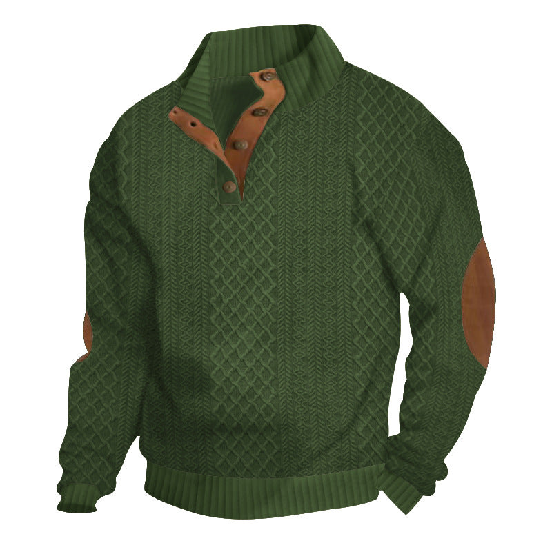 Men's Jacquard Jumper | Classic O-Neck & Relaxed Fit 3