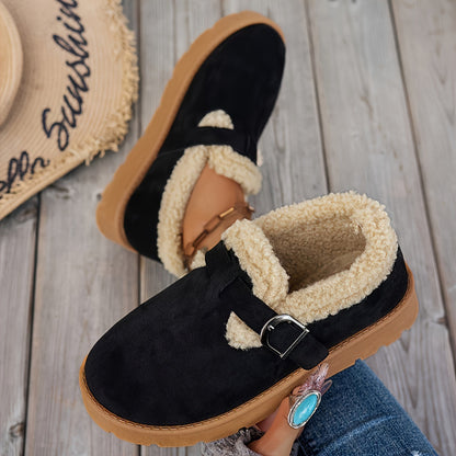 Women's Ankle Boots Warm Lining Non Slip Sole Strap 10