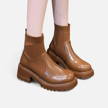 Women's Slip-On Ankle Boots Block Heel Booties Everyday 8