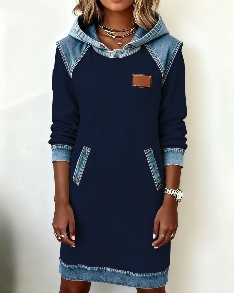 Women's Hooded Dress Relaxed Fit Casual Sweatshirt Style 2