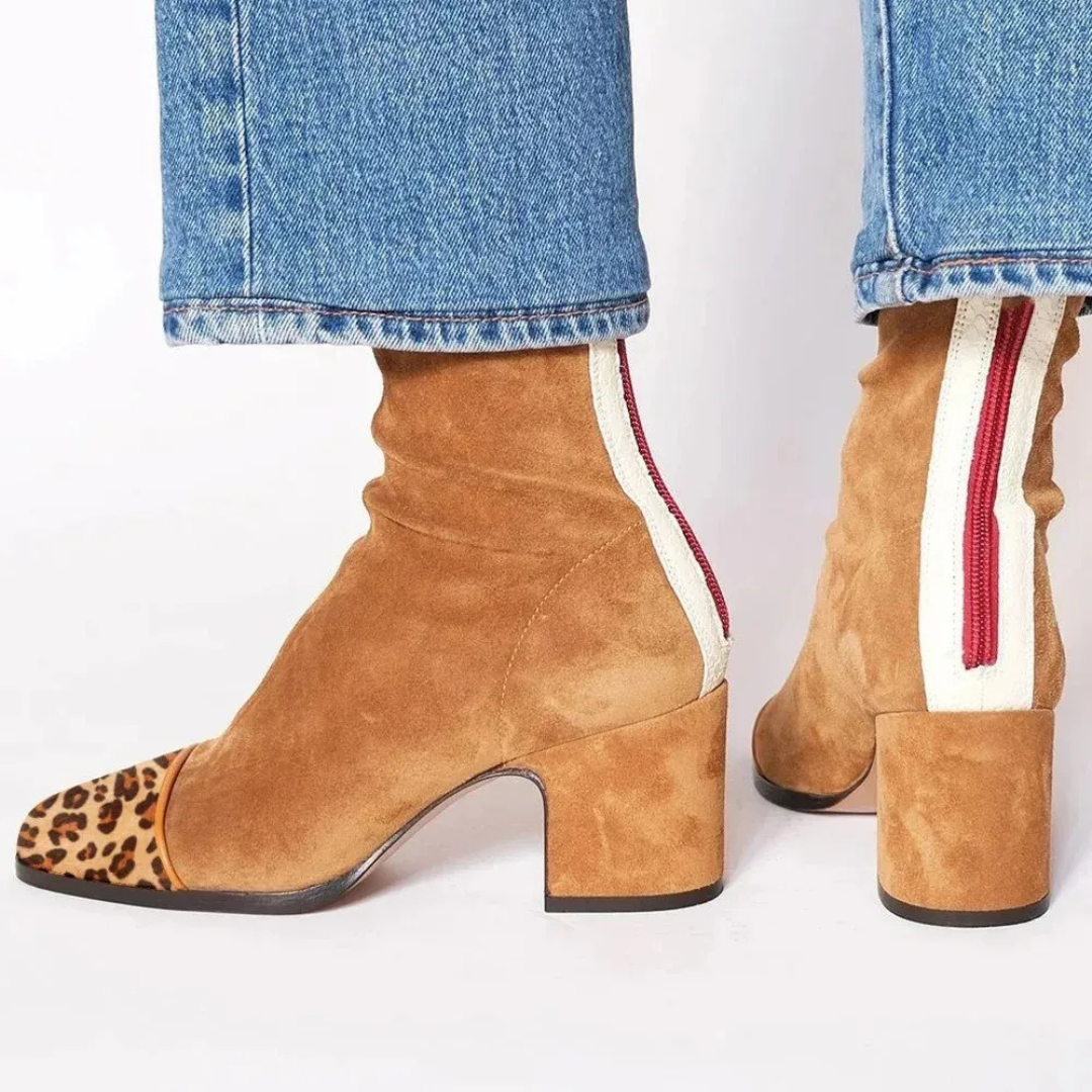 Women's Classic Block Heel Ankle Boots Cushioned Insole 3