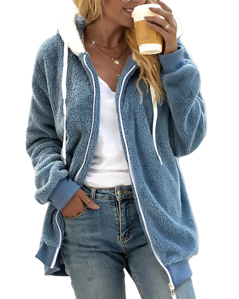 Theresa - Cozy Fleece Zip Hoodie for Everyday Wear