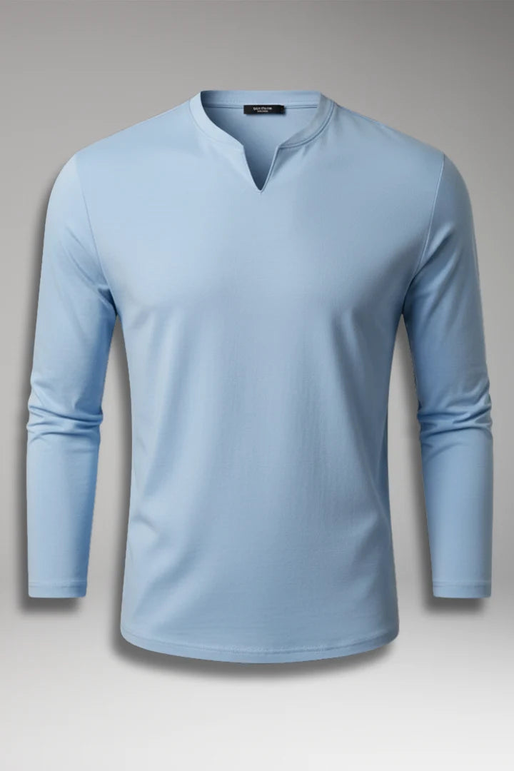 Tommy Men's V-Neck Shirt with Buttonless Design 1