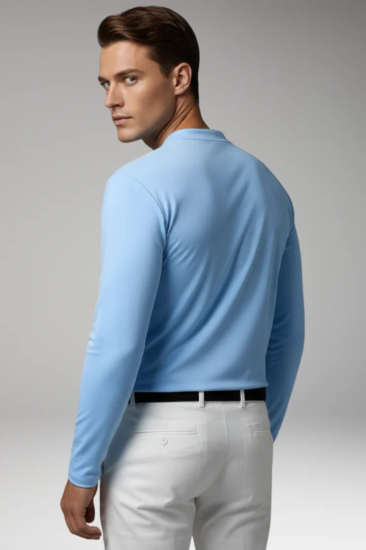 Tommy Men's V-Neck Shirt with Buttonless Design 4