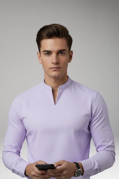 Tommy Men's V-Neck Shirt with Buttonless Design 6