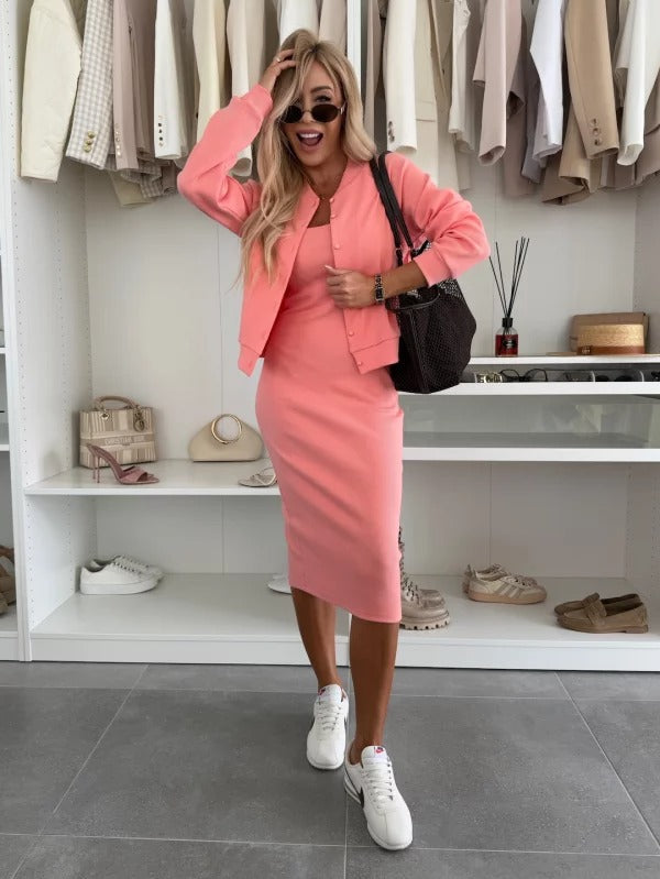 Two Piece Outfit Set Women's | Knit Dress & Cardigan Co-ord