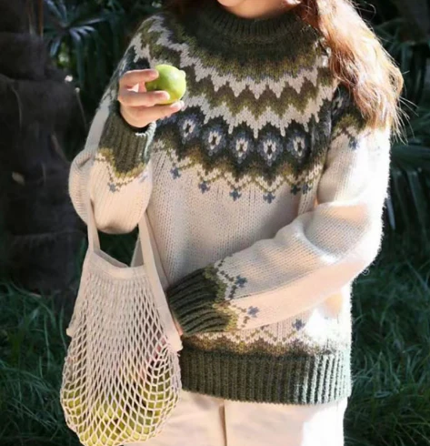 Women's Nordic Knitted Sweater | Warm & Timeless 2