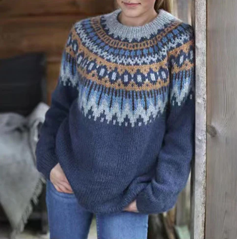 Women's Nordic Knitted Sweater | Warm & Timeless 3