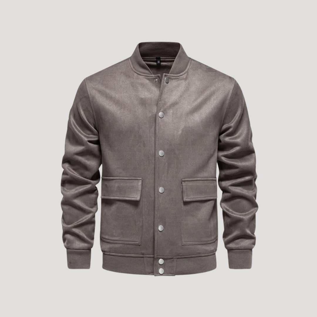 Men's Varsity Bomber Jacket Ribbed Cuffs Side Pockets 2