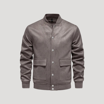 Men's Varsity Bomber Jacket Ribbed Cuffs Side Pockets 2
