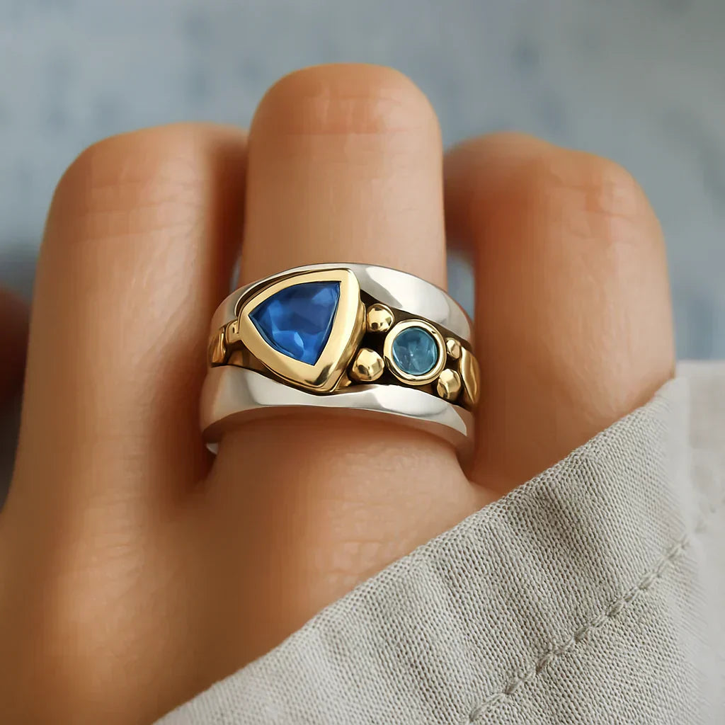 Unique Vintage Blue Gemstone Ring