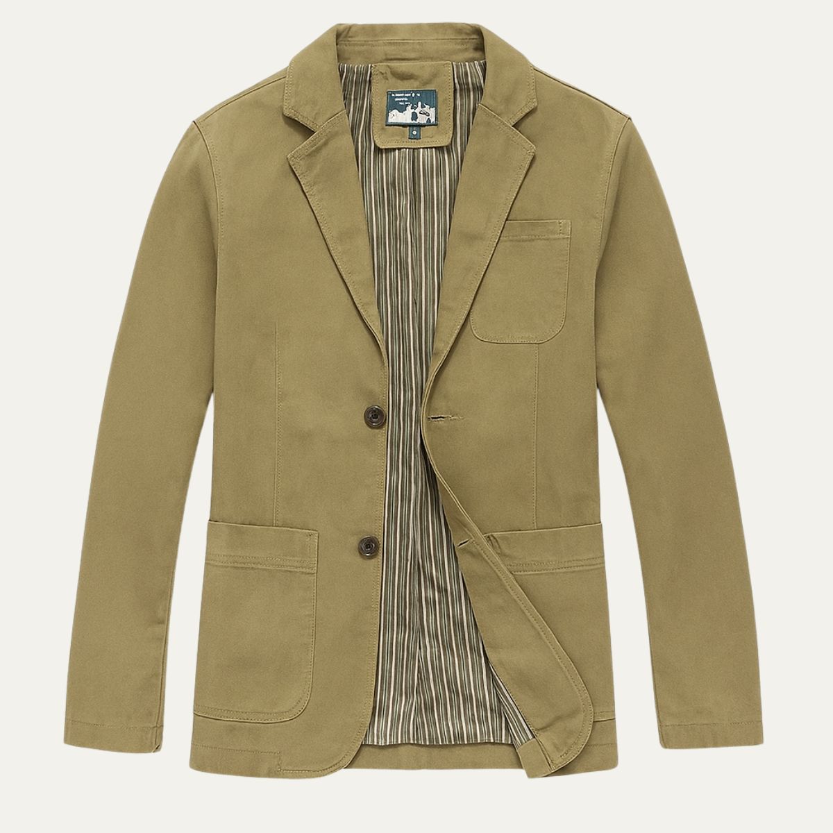 Men’s Cotton Blazer Style Windbreaker with Pockets
