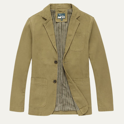 Men’s Cotton Blazer Style Windbreaker with Pockets