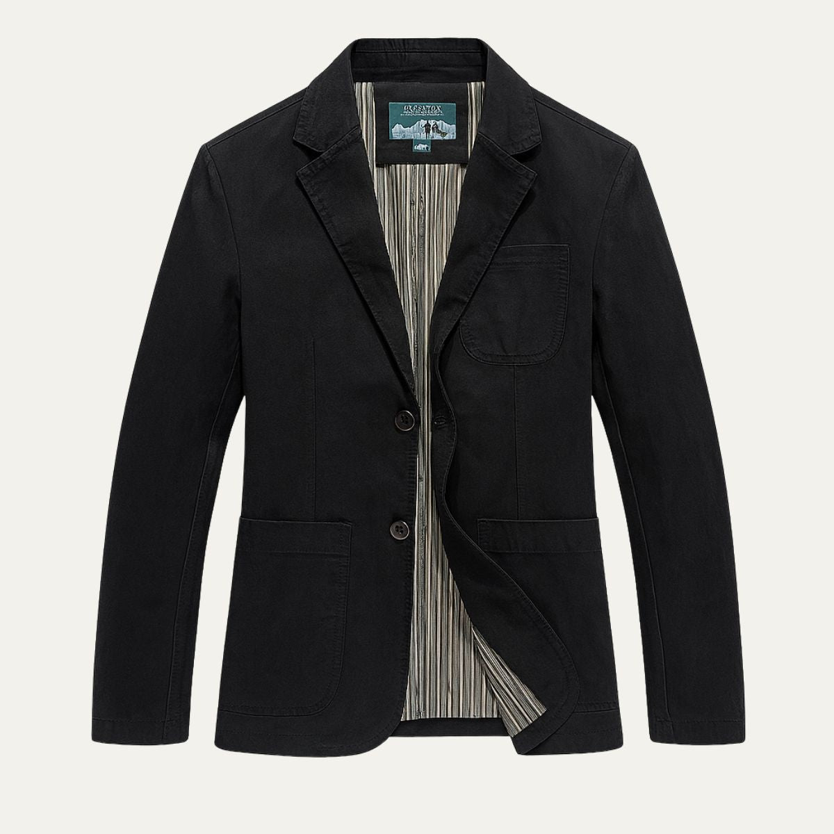 Men’s Cotton Blazer Style Windbreaker with Pockets