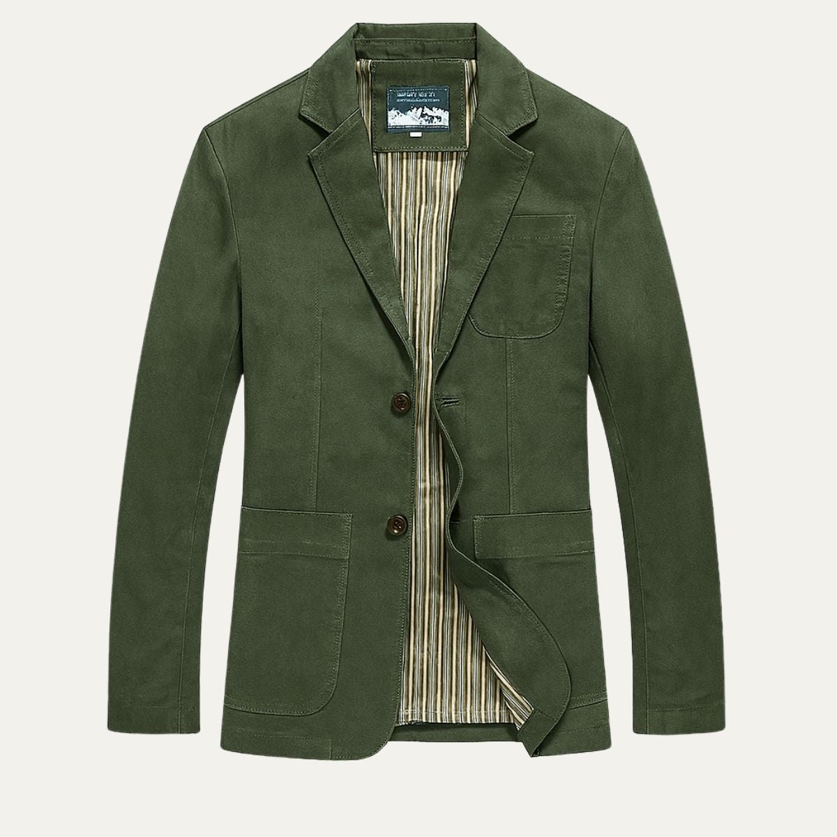 Men’s Cotton Blazer Style Windbreaker with Pockets
