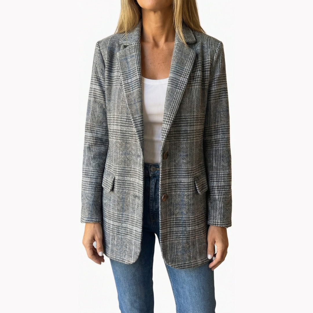 Women's Plaid Blazer | Relaxed & Oversized Fit 6