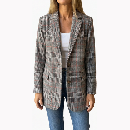 Women's Plaid Blazer | Relaxed & Oversized Fit 7
