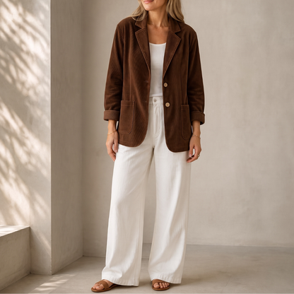 Women's Blazer | Notch Collar & Single-Breasted 13