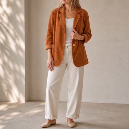 Women's Blazer | Notch Collar & Single-Breasted 15