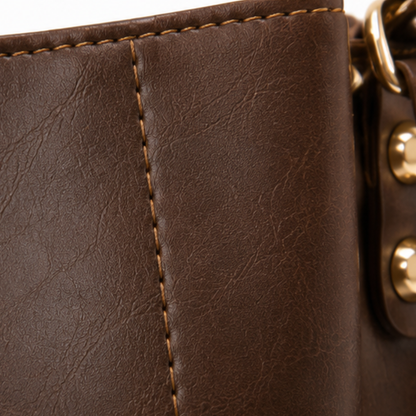 Women's Bucket Shoulder Bag | Two Straps & Vintage Finish 9