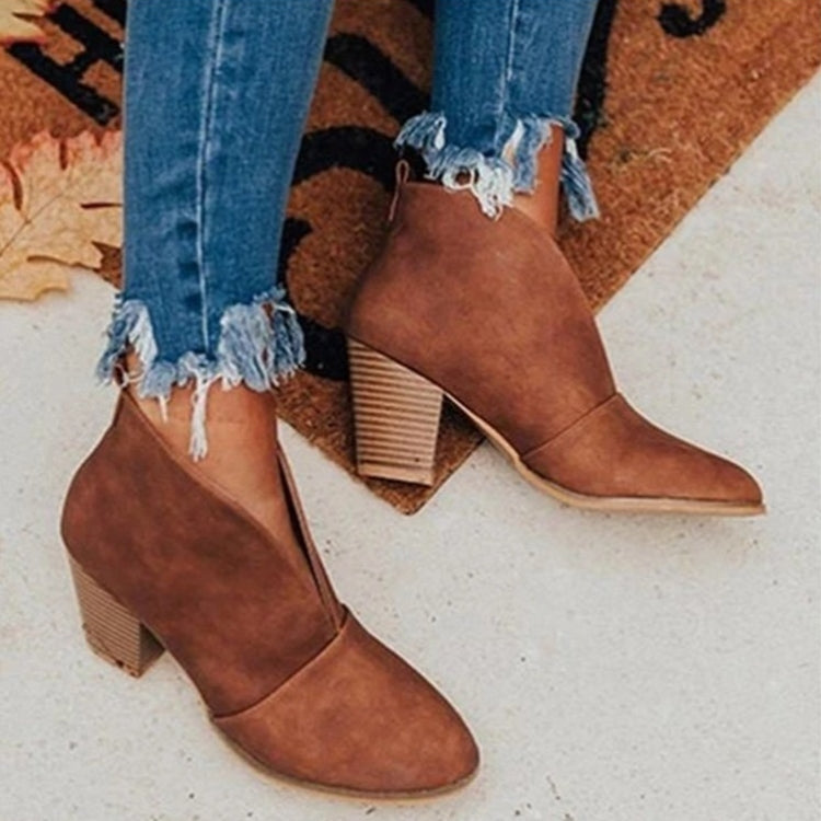 V-Cut Ankle Boots for Women – Chic & Comfortable Everyday Style 0