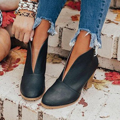 V-Cut Ankle Boots for Women – Chic & Comfortable Everyday Style 1