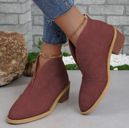V-Cut Ankle Boots for Women – Chic & Comfortable Everyday Style 3