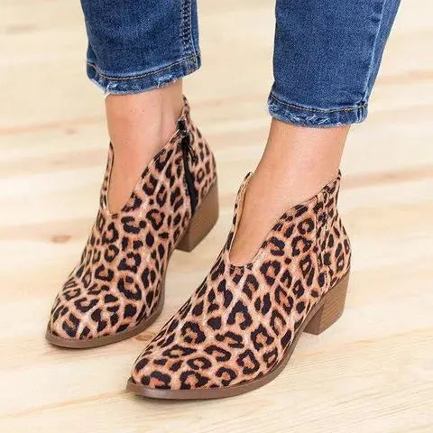 V-Cut Black Ankle Boots for Women – Stylish & Comfortable Everyday Wear 3