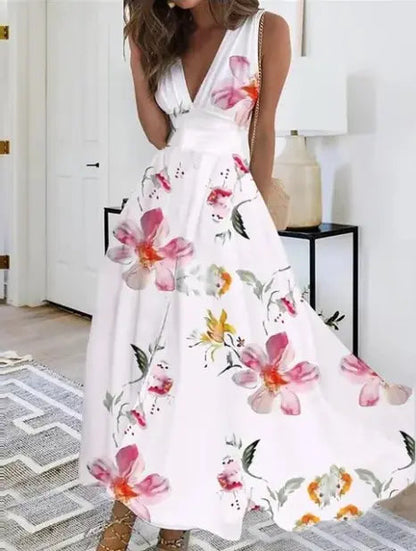 V-Neck Midi Dress for Women – Elegant & Versatile Summer Style 4