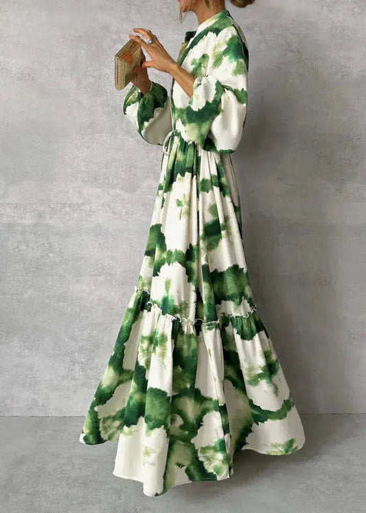V-Neck White Maxi Dress for Women – Elegant & Flowing Design 0